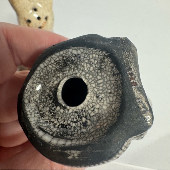 Vintage patchwork Scottie dog and cat salt and pepper Shaker Set. - Picture 8 of 9